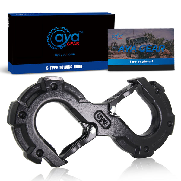 S-Shape Integrated Winch Shackles with 33,000 lbs Break Strength