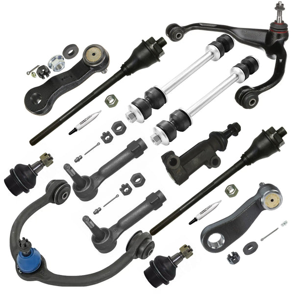 13pcs Front Upper Control Arms Tie Rods Suspension Kit for Silverado Sierra 1500