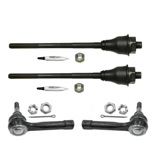 4pcs Inner Outer Tie Rod End LH RH Set for Silverado GMC RWD