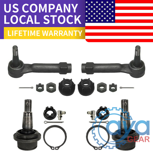 4pcs Front Tie Rod End & Ball Joint For 2000-2006 GMC Yukon Chevy Tahoe