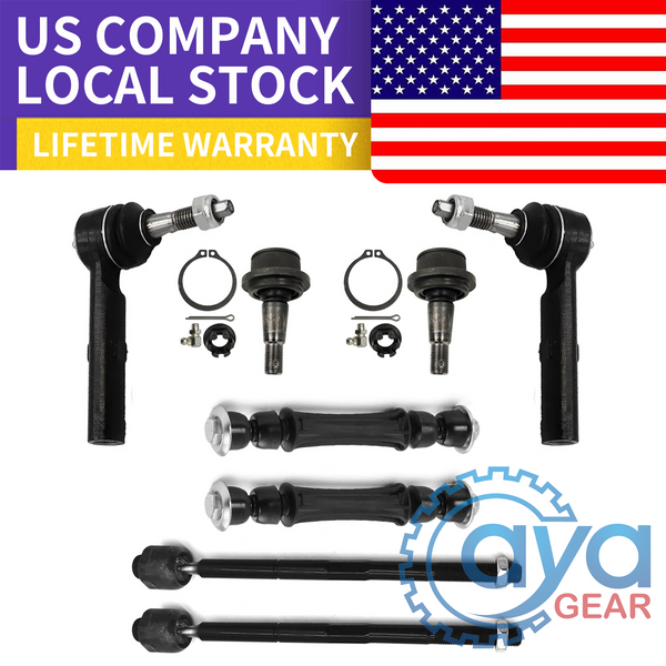 8pcs Front Lower Ball Joint Tierod Sway Bars for Chevy Silverado 1500 Tahoe GMC Yuko