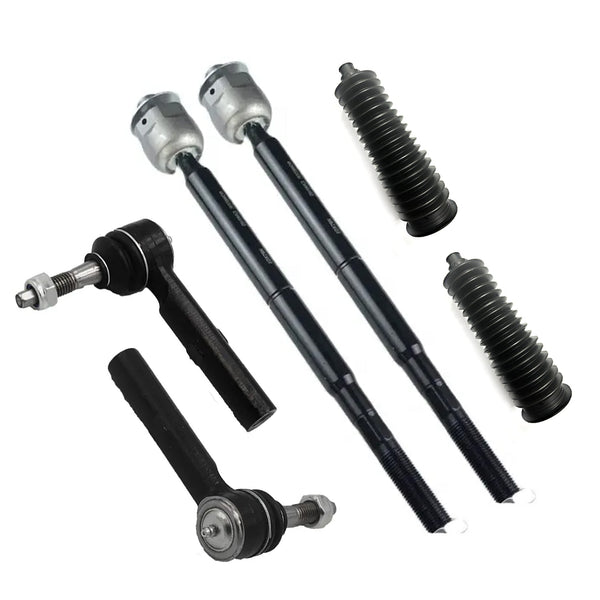 6pcs Front Inner Outer Tie Rod for 07-2013 Chevy GMC Silverado Sierra 1500 Tahoe