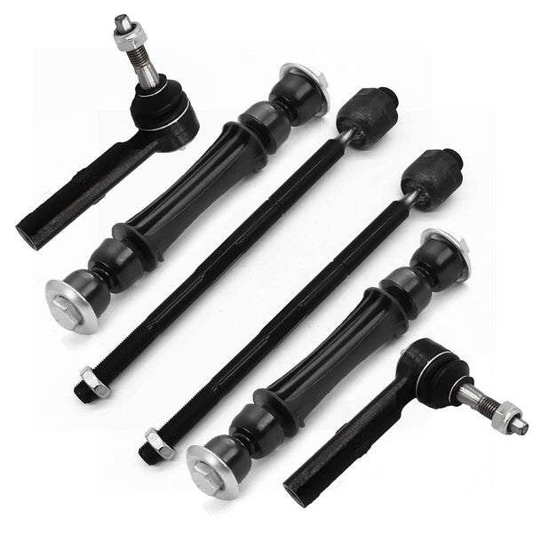 Front Steering Sway Bar Inner Outer Tie Rod End Suspension For 07-13 GMC Sierra