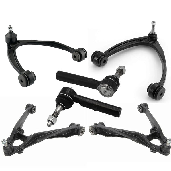 6x Front Upper Lower Control Arm Tie Rod for Chevy Silverado GMC Sierra Cadillac