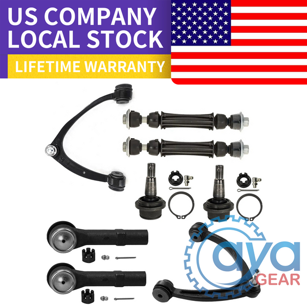 8pcs For Chevy Silverado GMC Sierra 1500 Tahoe Front Sway Bar Upper Control Arm Ball Joint Kit