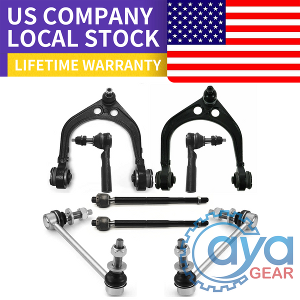 8pcs Front Upper Control Arm w/Ball Joint Sway Bar Tie Rod for Dodge Magnum 300