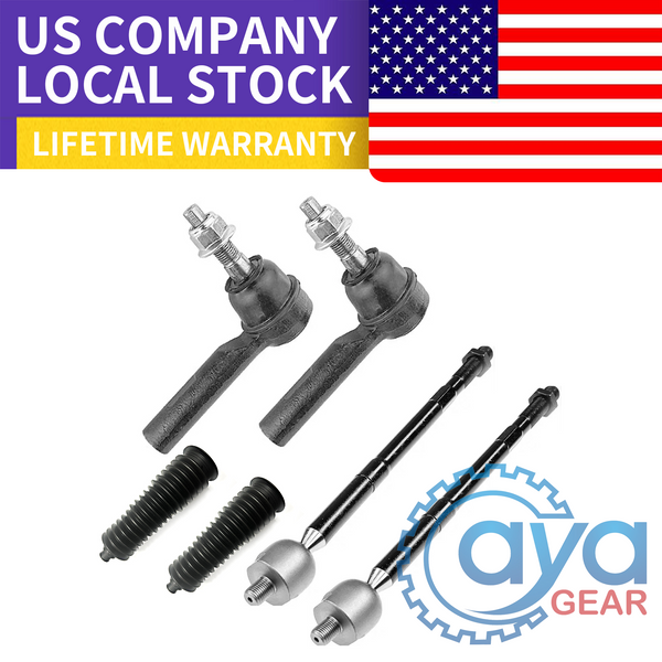 6pcs Inner & Outer Tie rod Ends for 2011 - 2014 Dodge Charger Challenger 300 RWD