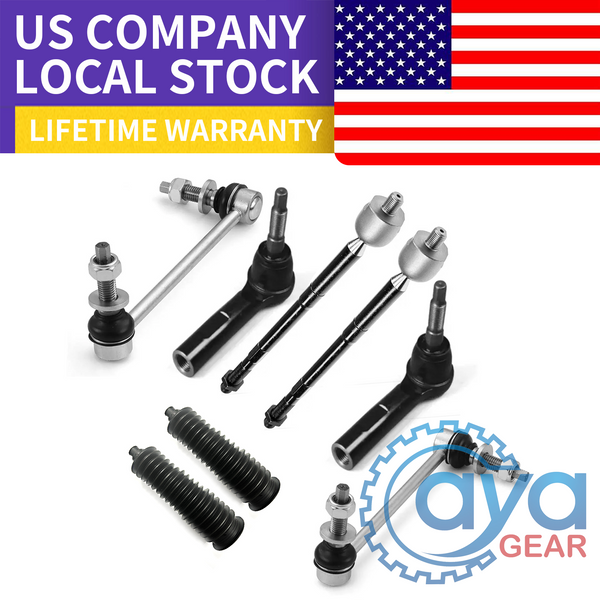 8pcs Steering Inner Outer Tie Rod End Sway Bar Link Dodge Charger RWD 2011-2014