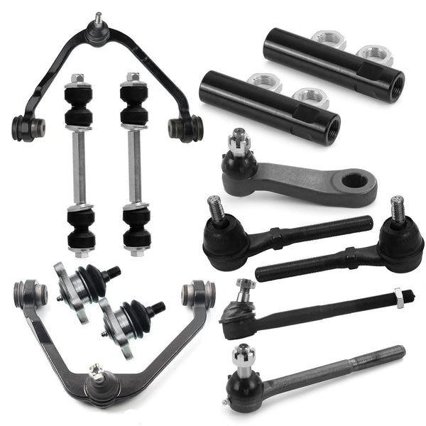 13pc Front Upper Control Arms Tie Rods Sway Bars for Ford F-150 F-250 Expedition