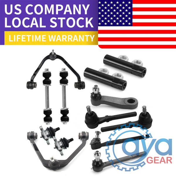 13pcs Front Upper Control Arms Tie Rods Sway Bars for Ford F-150 F-250 Expedition