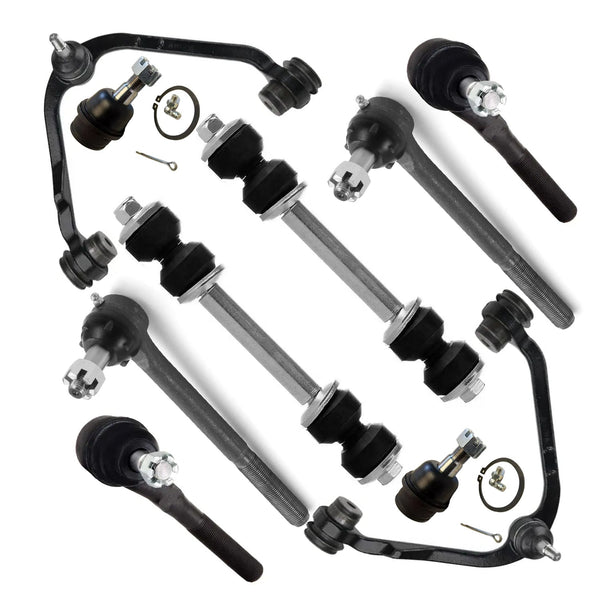 10pcs Control Arm Tie Rod Sway Bar Suspension Kit for 1997-2003 Ford F-150