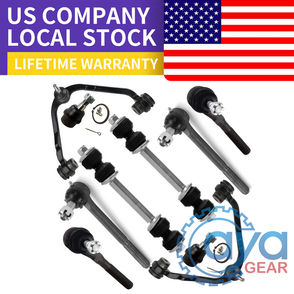 10pcs Control Arm Tie Rod Sway Bar Suspension Kit for 1997-2003 Ford F-150