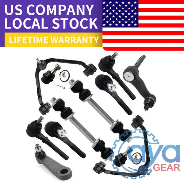 12pcs Front Upper Control Arm Lower Ball Joint Kits For Ford F150 F250 Expedition 2WD