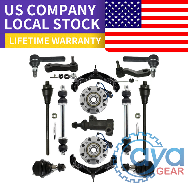 15pcs 4WD Front Wheel Bearing Hub Control Arm  for Chevy GMC Silverado Sierra 2500 3500