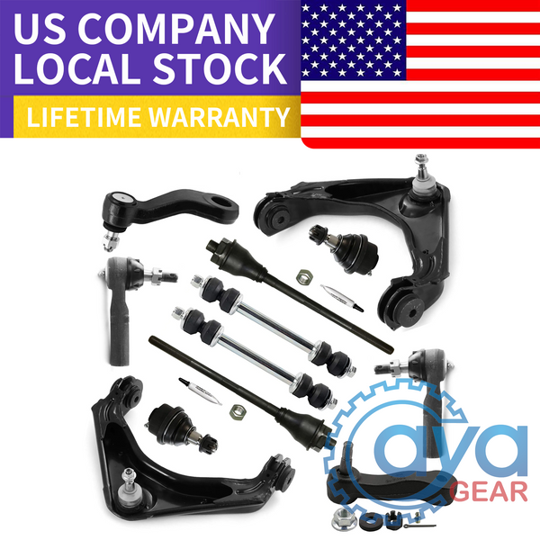 12pcs Suspension Front Control Arm Kit For 2001-2010 Chevrolet Silverado 2500 HD