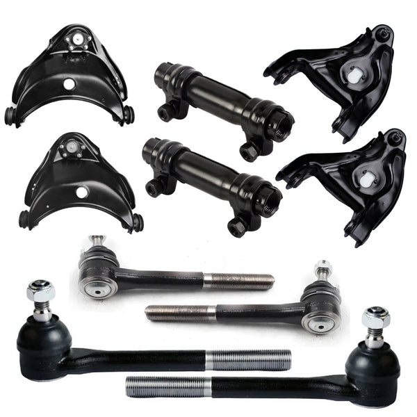 10pcs For 1988-1999 Chevrolet C150 Front Upper Lower Control Arm Tie Rod Kit