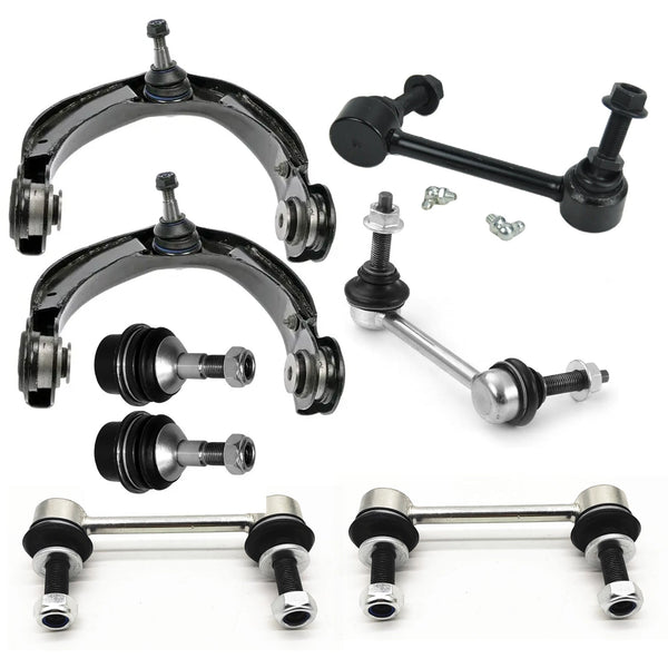 8pcs Front Upper Control Arm Sway Bar Links for 11-14 15 Durango w/o Sport Susp