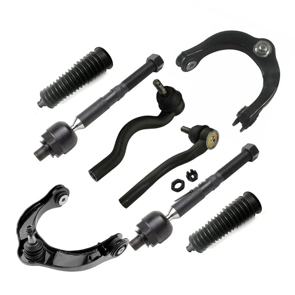8pc Front Control Arms Inner Outer Tierod Boots For 11-15 Durango Grand Cherokee