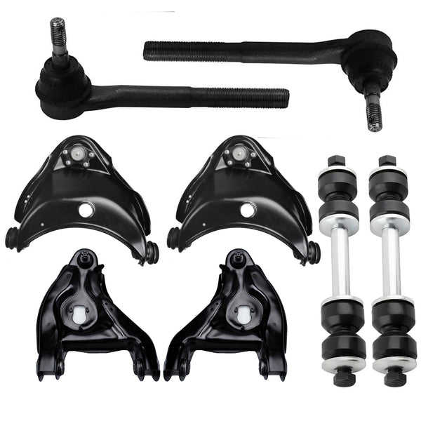 8pc Front Upper Lower Control Arms Ball Joint Sway Bar for Chevy GMC C1500 C2500
