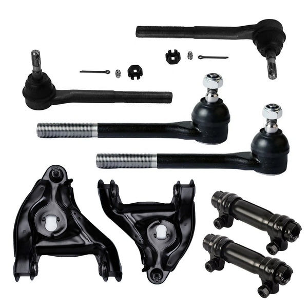 8pcs Front Lower Control Arm Ball Joint Tie Rod End Kit For 1991-00 GMC C3500HD