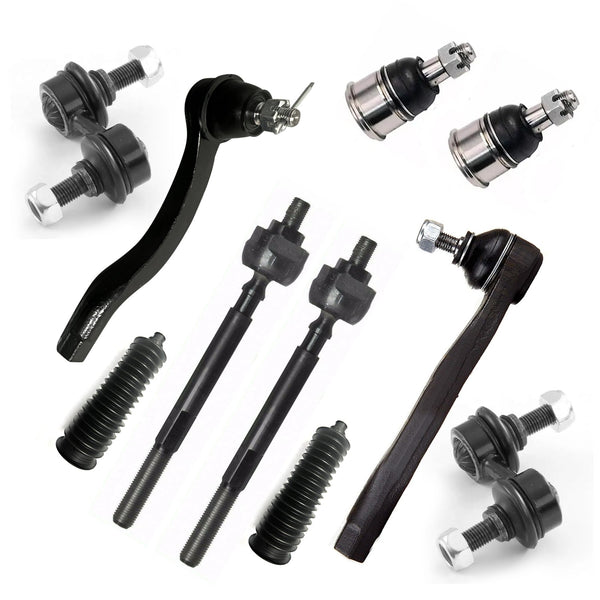 10pcs Front Lower Ball Joints Sway Bars Tie Rods for 1997 1998 - 2001 Honda CR-V