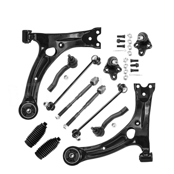 Front Lower Control Arm Ball Joint Tie Rod Sway Bar for 2003-2008 Toyota Corolla