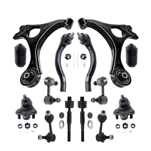 Front Lower Control Arms Ball Joint Sway Bars Tie Rods For 2006-2011 Honda Civic