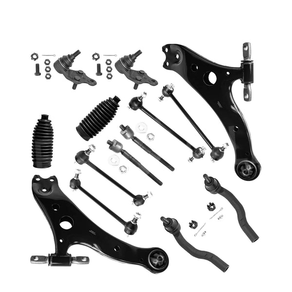 14pc For 2007 2008 2009 2010 2011 Toyota Camry Front Lower Control Arm Tie Rods