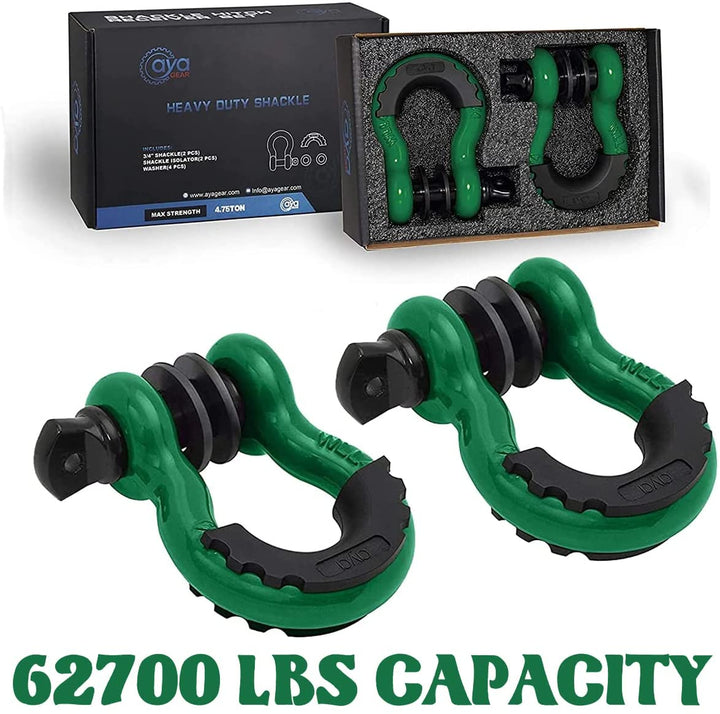 D Ring Shackle Green